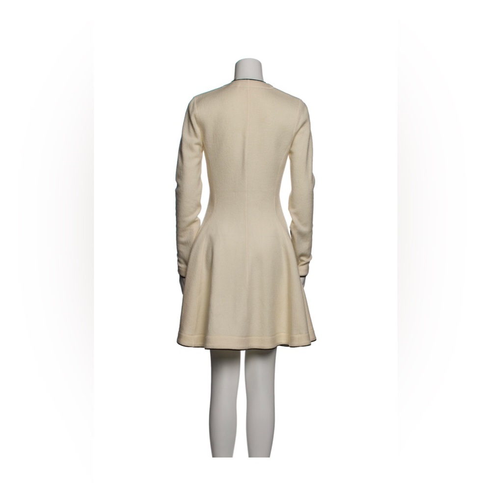 Ermanno Scervino Cream Midi Dress with Black Trim - Picture 3 of 6